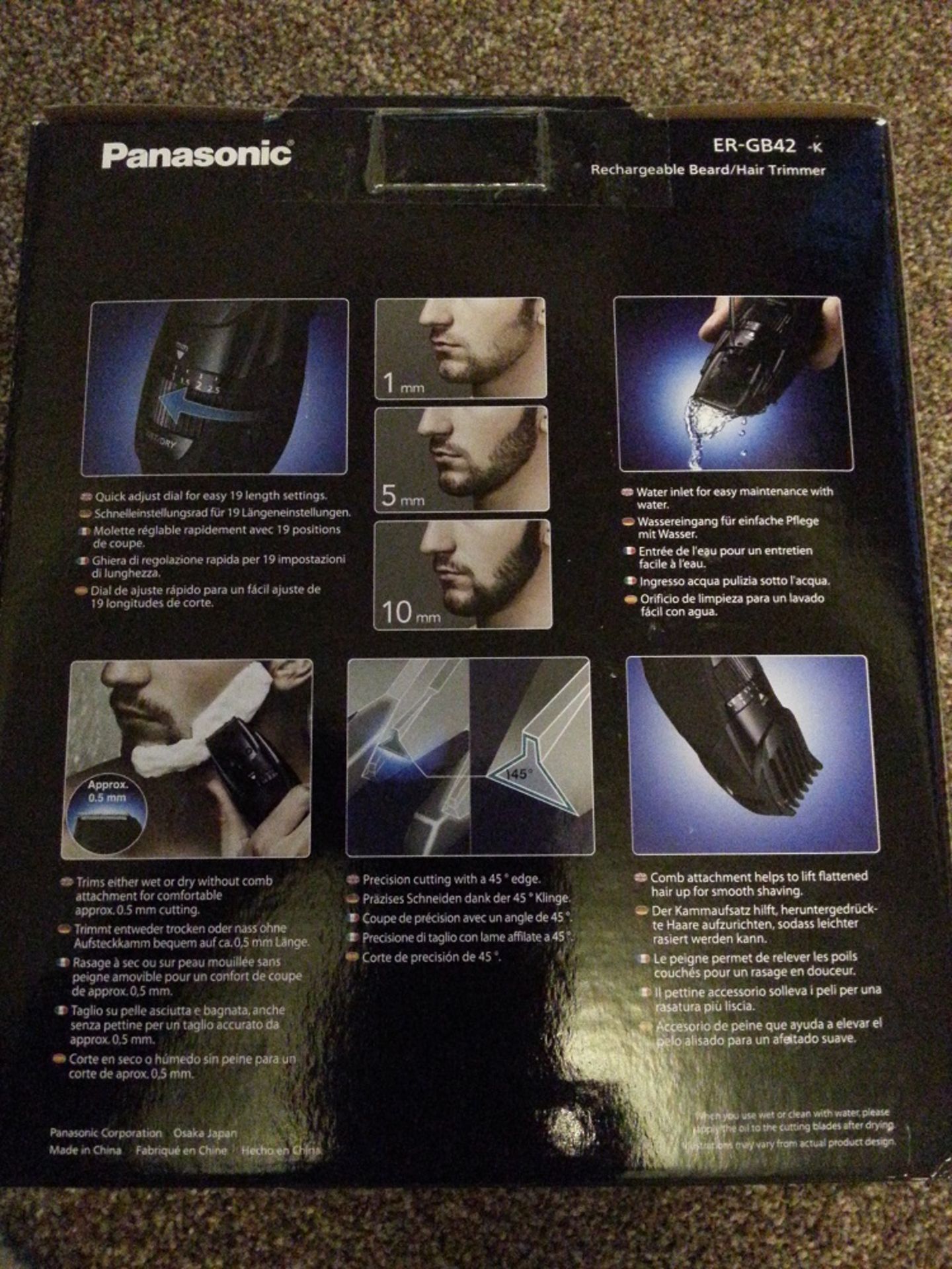 Panasonic ER-GB42 -k Wet & Dry Electric Beard Trimmer - Image 2 of 2