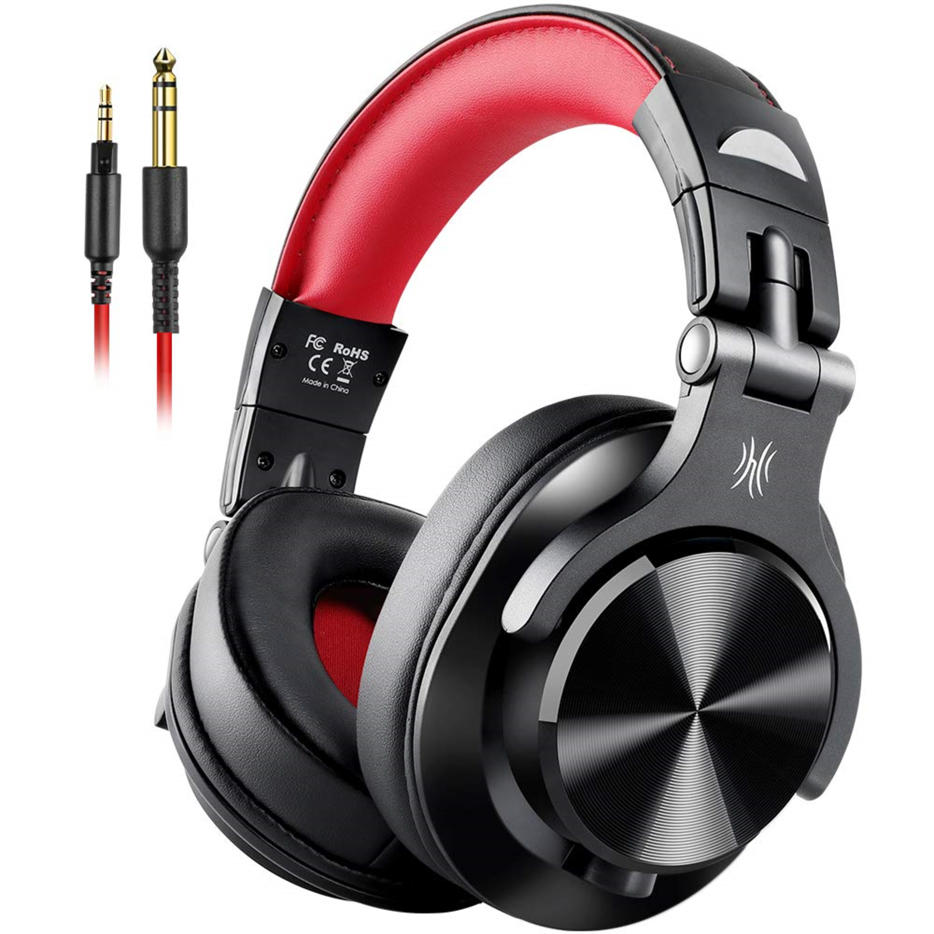 Boxed Brand New Pair of OneOdio A71 Red & Black Wired DJ Headphones RRP £50