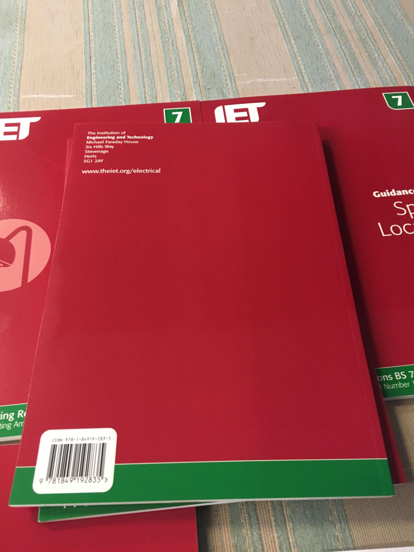 Job lot of 14 x IET Guidance Note 7 Special Locations Electrical Wiring Books New Stock RRP £377 - Image 2 of 4