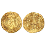 Catalonia. Philip III gold Trentin ND (1598-1621)