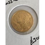 1910 Confederation gold - 20 Swiss francs Gold coin