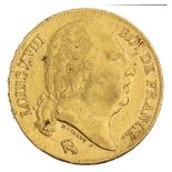 Louis XVIII gold 20 Francs 1818-A