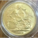 1918 I (Bombay) Gold Sovereign