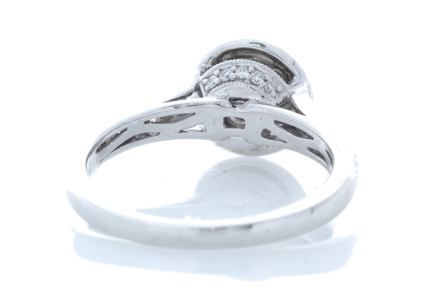 18ct White Gold Single Stone With Halo Setting Ring (0.63) 0.91 Carats - Image 3 of 5