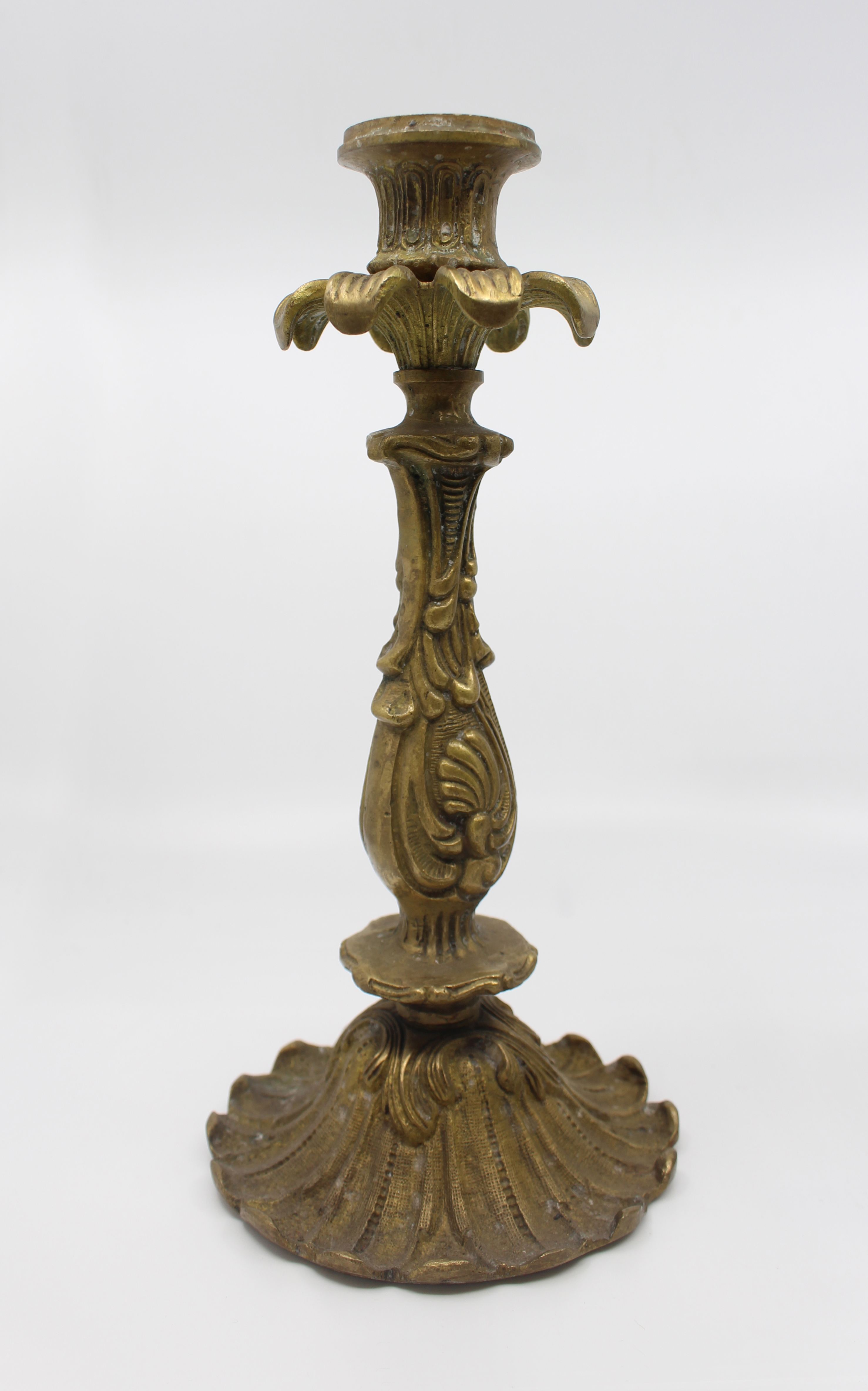 Pair of Heavy Vintage Decorative Brass Candlesticks - Image 4 of 8