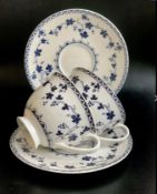 1997 Royal Worcester China tea for two, Primula Tea Cups & Saucers, boxed.