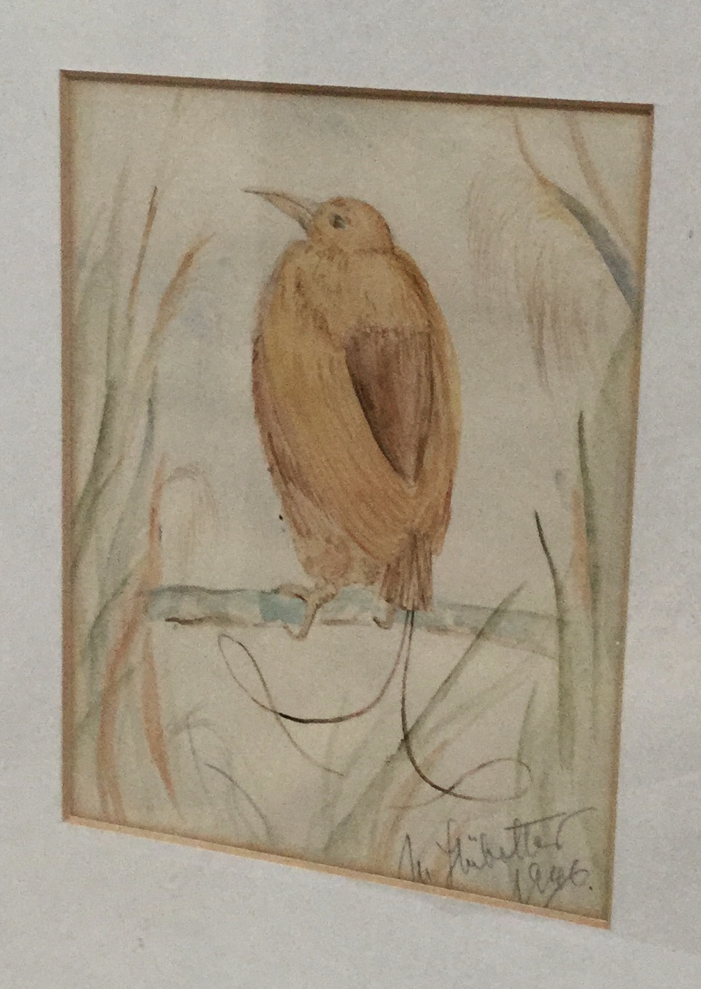 Watercolour Bird. Dated 1946 - Image 2 of 7