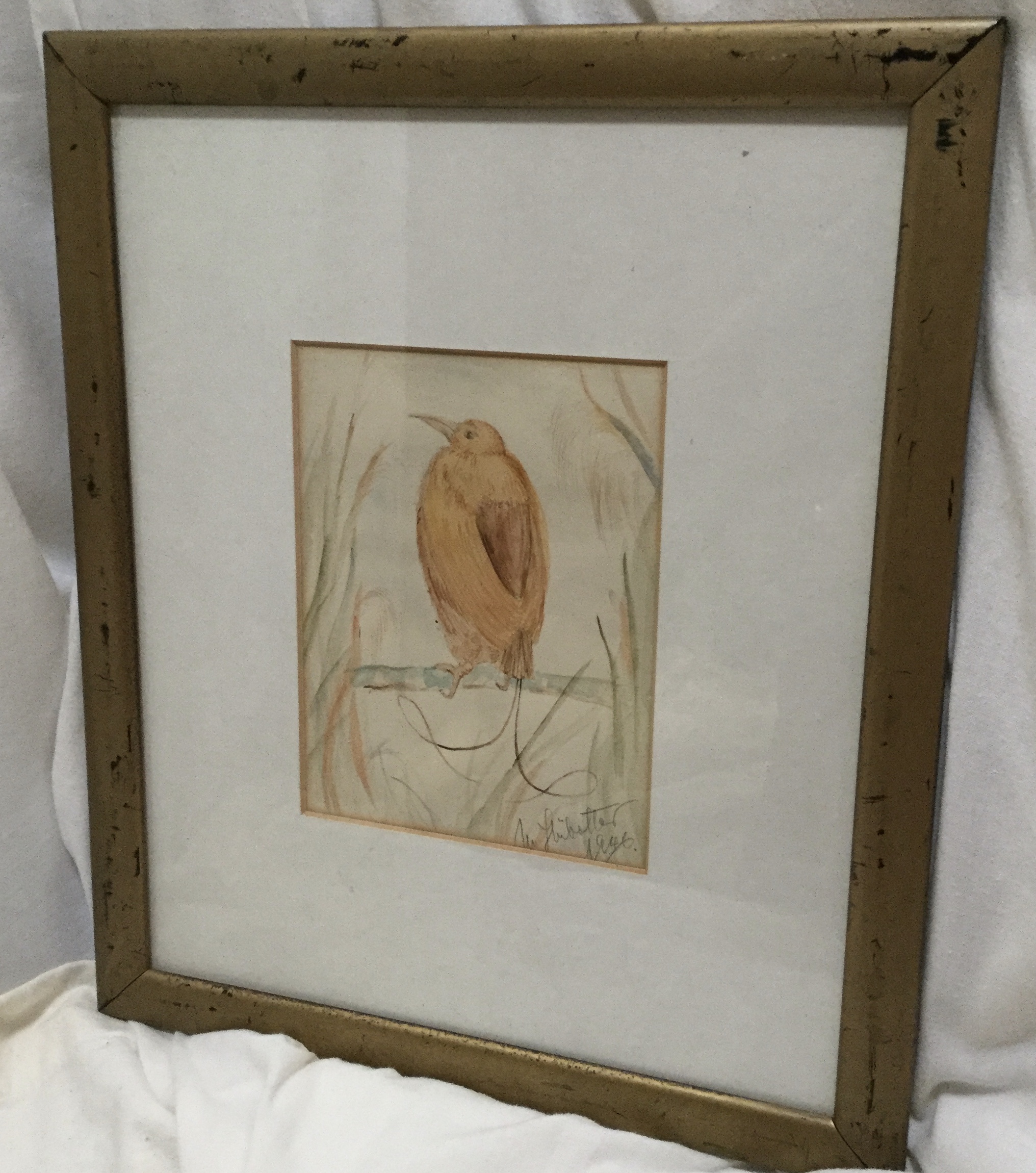 Watercolour Bird. Dated 1946 - Image 5 of 7