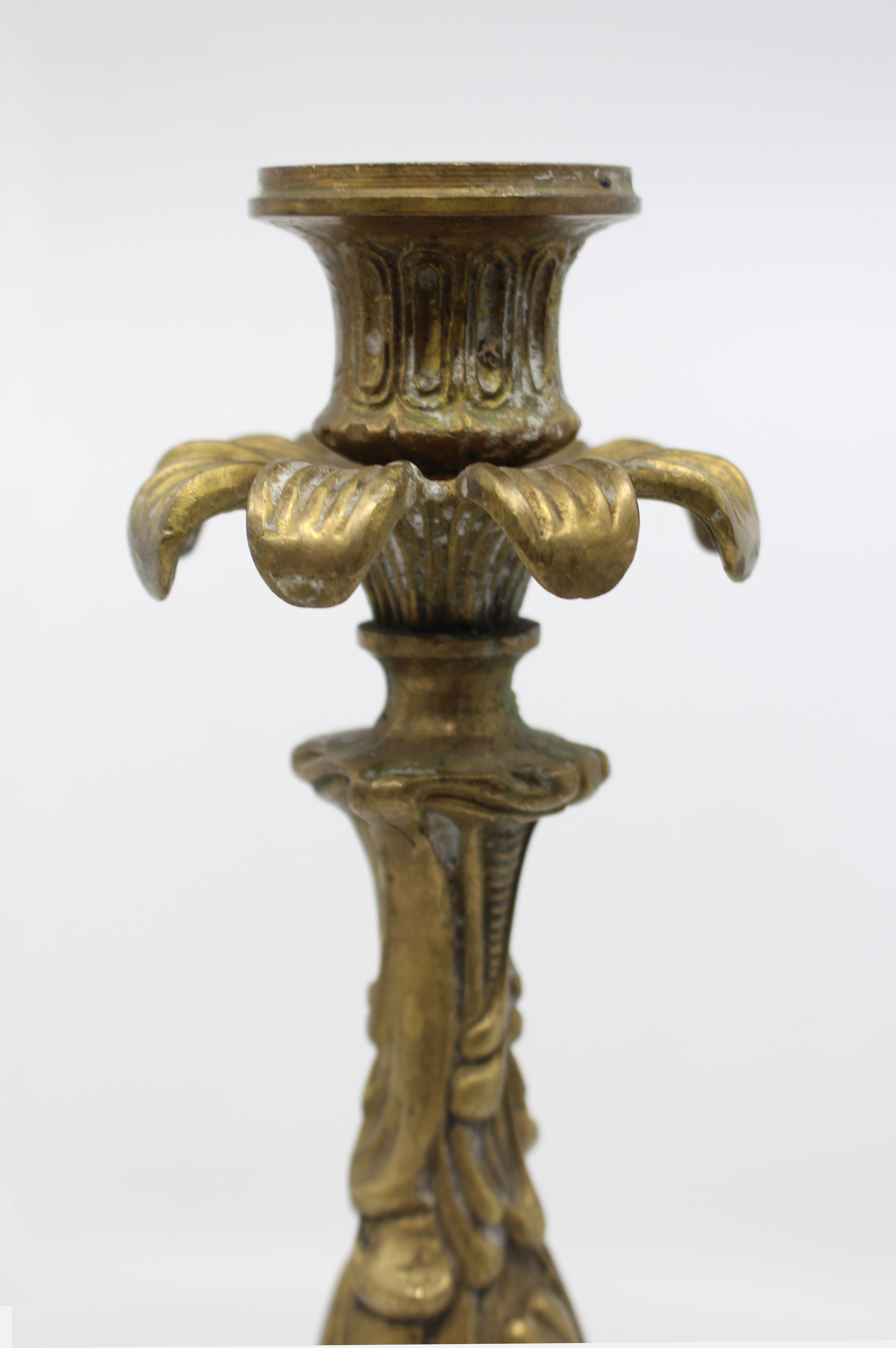 Pair of Heavy Vintage Decorative Brass Candlesticks - Image 6 of 8