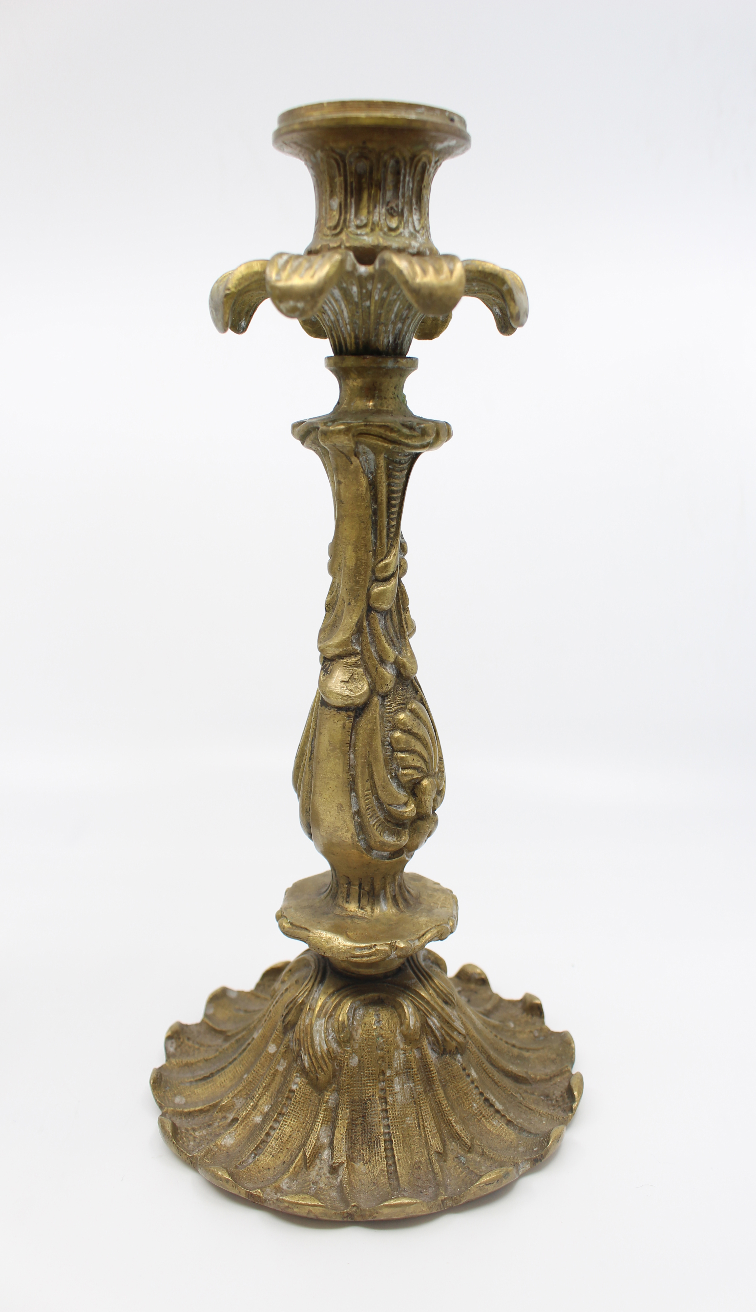 Pair of Heavy Vintage Decorative Brass Candlesticks - Image 2 of 8