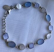 Silver Mother of Pearl Bracelet 7”