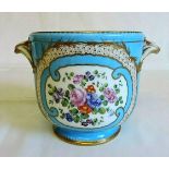 Antique Sèvres Porcelain Wine Cooler Bleu Céleste circa 1756