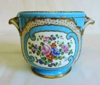 Antique Sèvres Porcelain Wine Cooler Bleu Céleste circa 1756