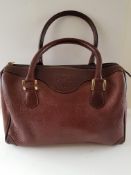 Vintage Burberrys Leather Handbag