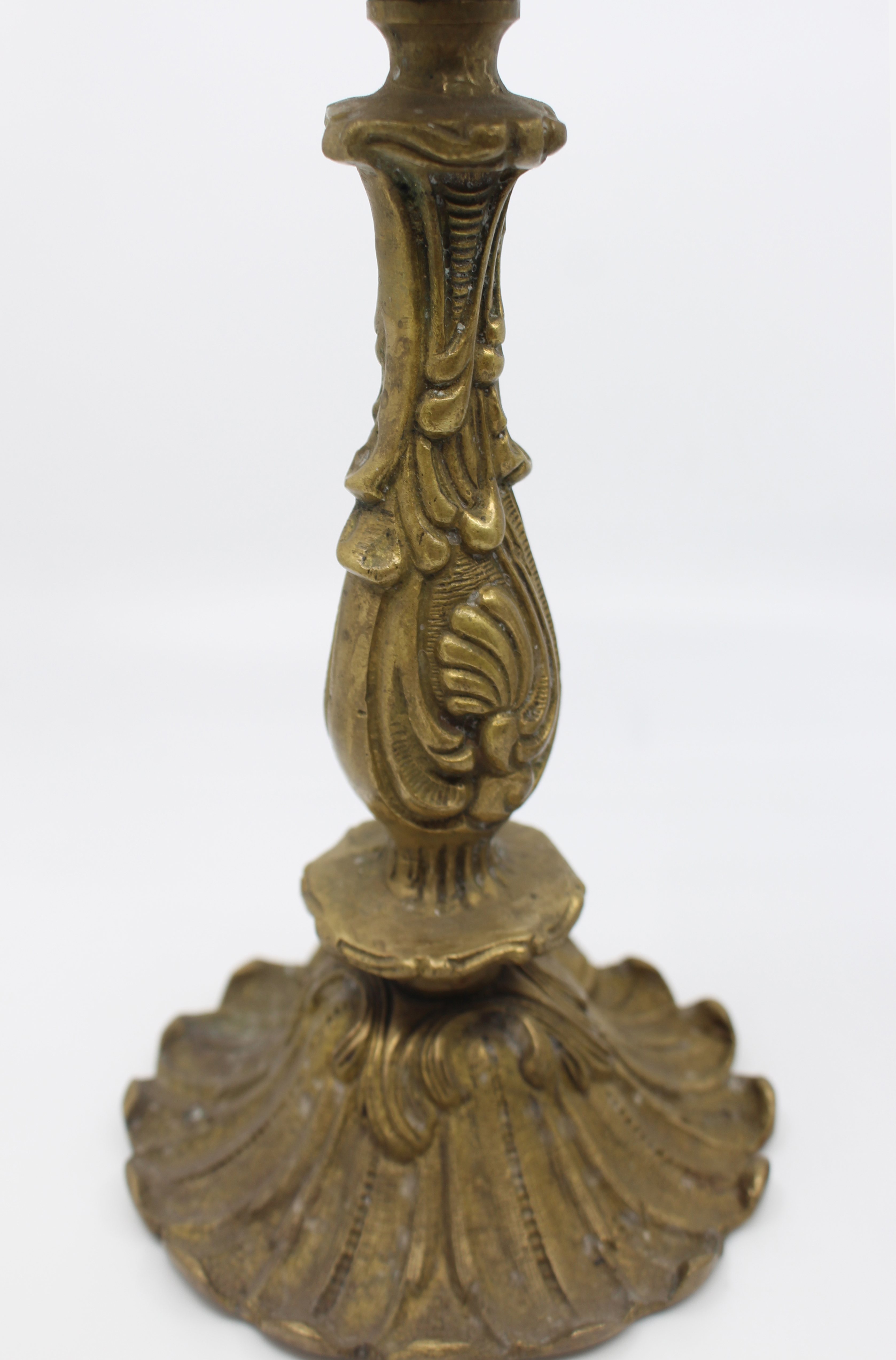 Pair of Heavy Vintage Decorative Brass Candlesticks - Image 7 of 8