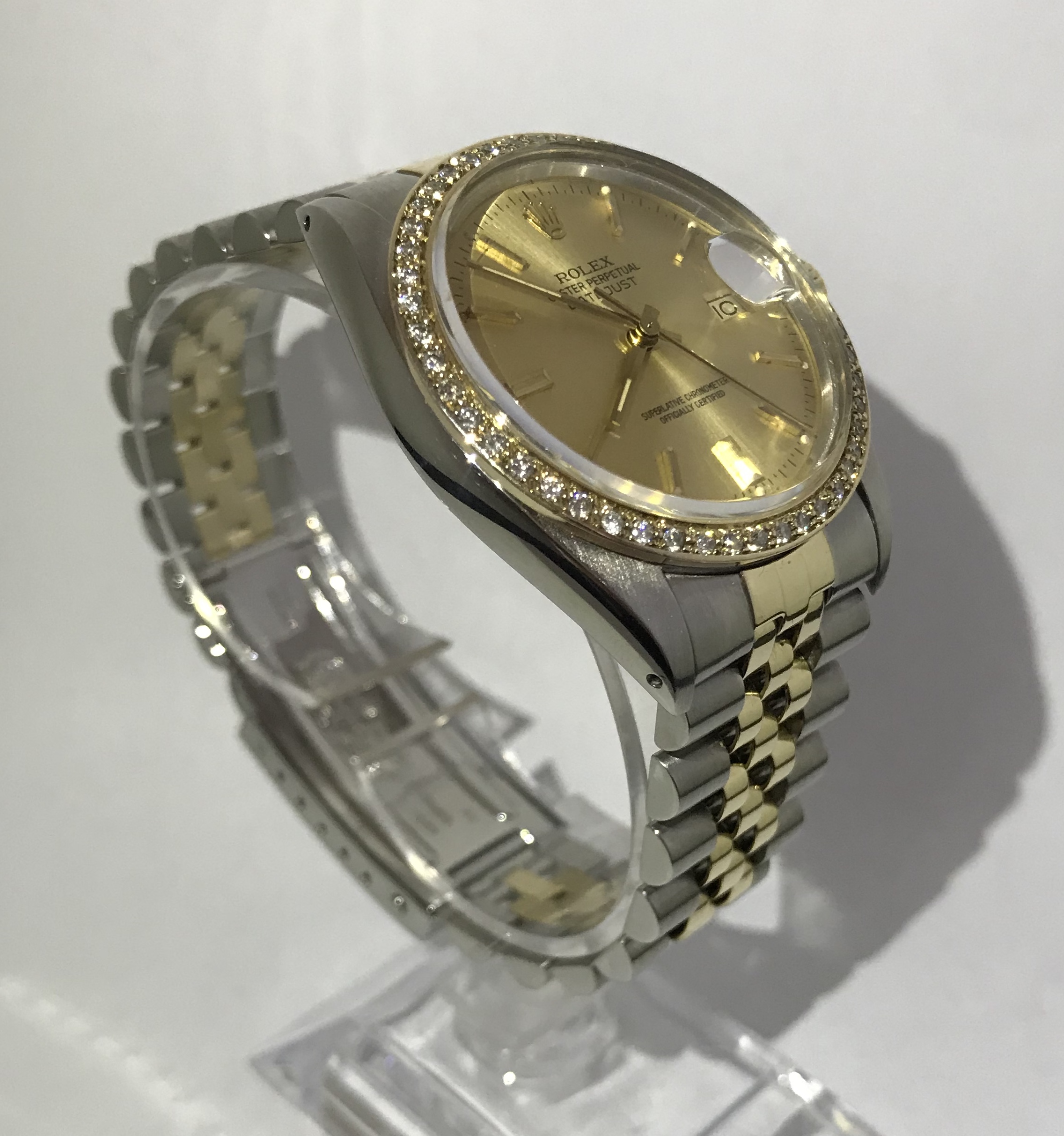 Gents Rolex Datejust 16013 18k Gold & Stainless Steel & Diamond - Image 3 of 8