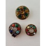 3 Scottish Brooches