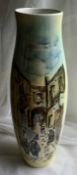 Retro Vintage V ase by Angy pottery hand made hand painted