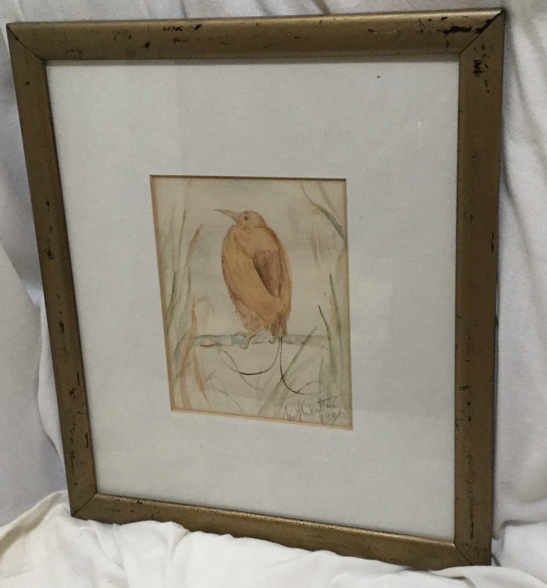 Watercolour Bird. Dated 1946 - Image 6 of 7