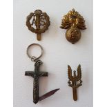 Military Badges and Crucifix