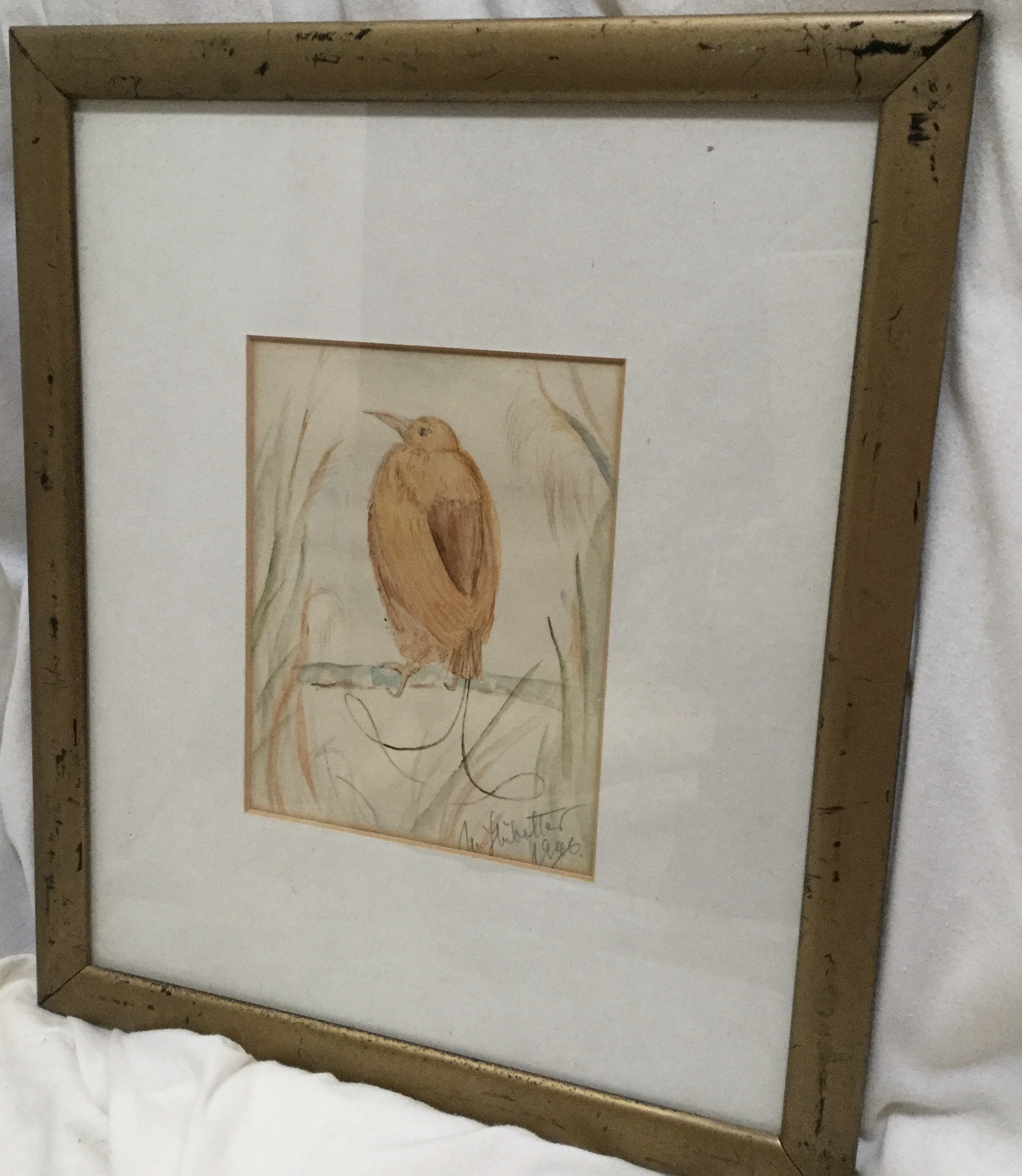 Watercolour Bird. Dated 1946 - Image 3 of 7