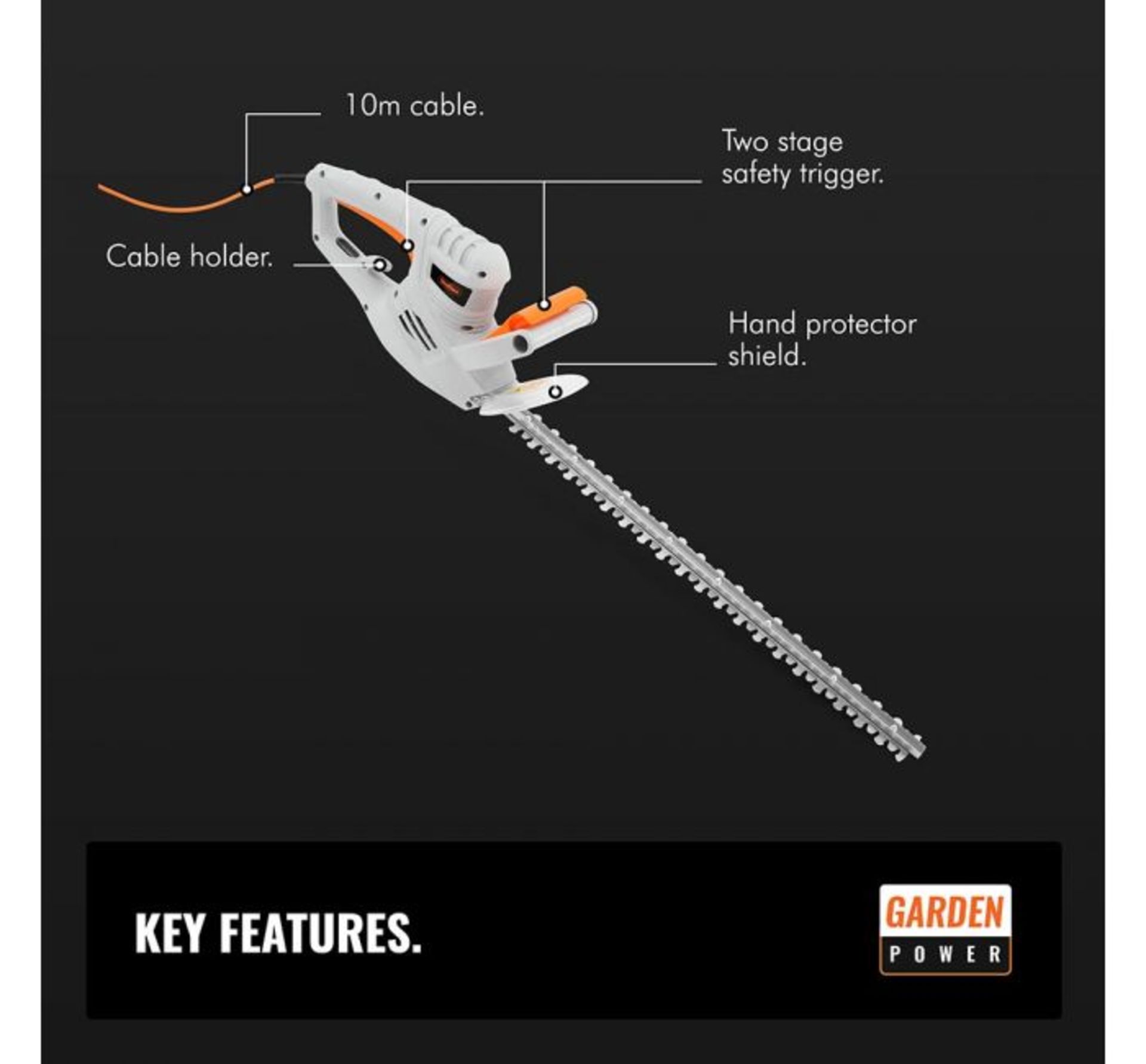 (LT30) 550W Hedge Trimmer Lightweight at only 3.2kg with a powerful 550W motor and precision b... - Image 3 of 3