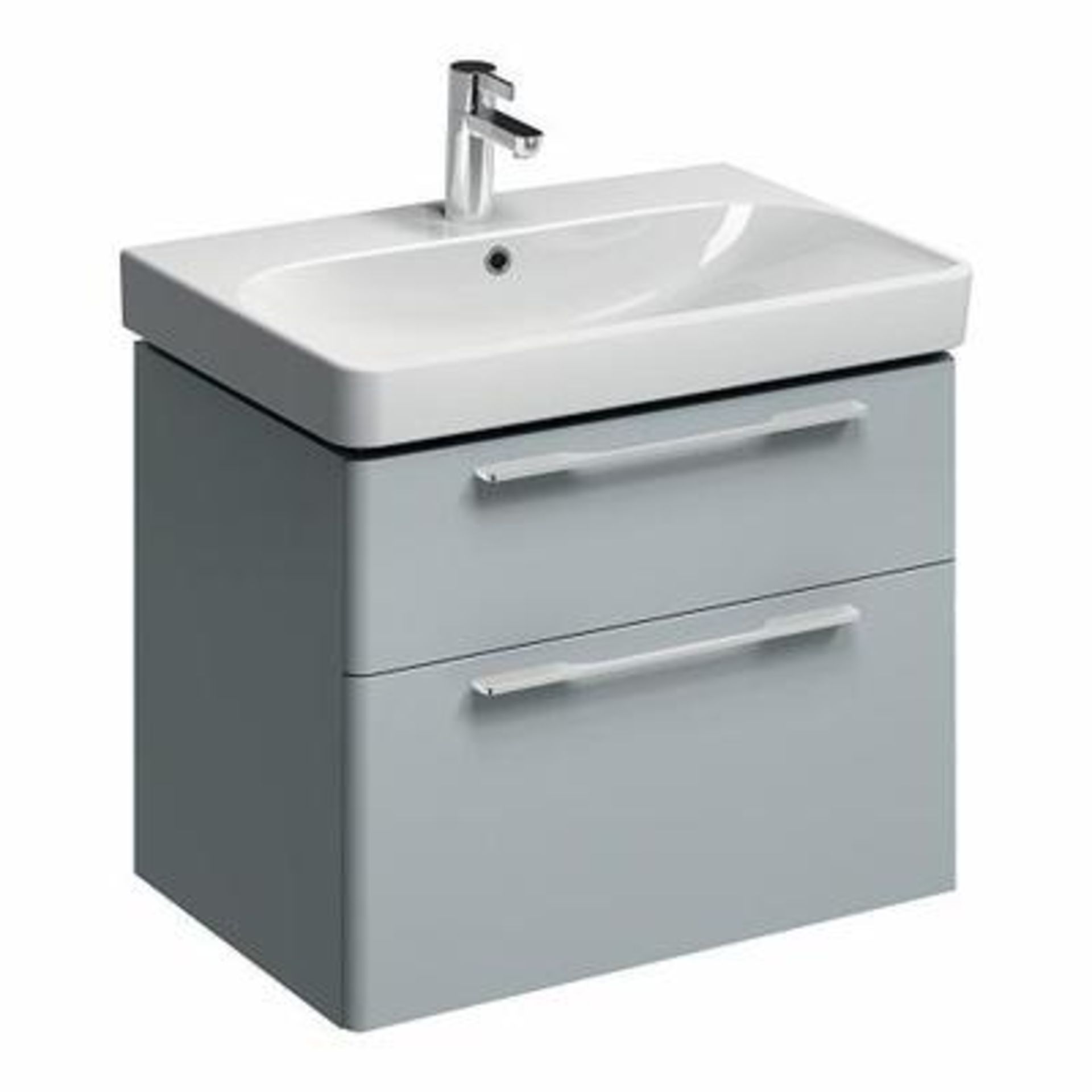 (WS31) Twyfords 900x480mm Grey Gloss Vainity Unit. RRP £762.99. Comes complete with basin. 900... - Image 2 of 2