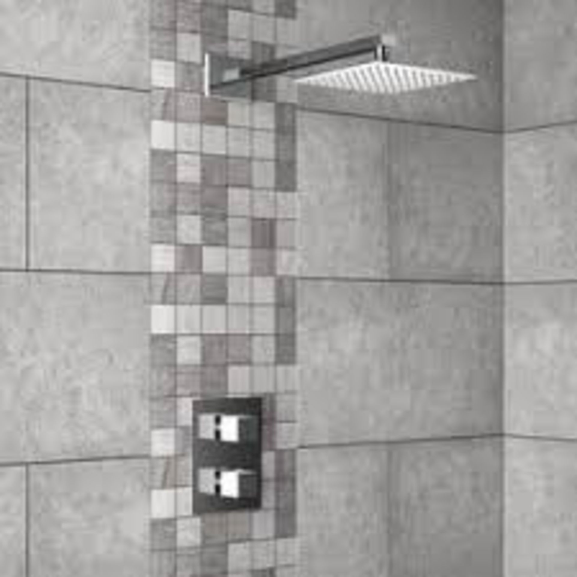 (WS149) White and chrome concealed shower kit. RRP £449.99. Easy Clean stainless steel shower ...