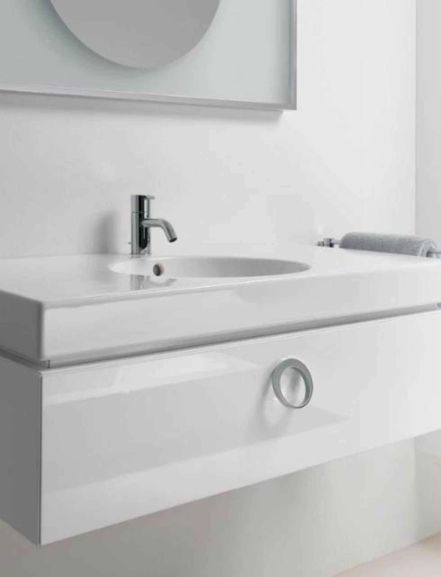 (WS34) Keramag Geberit Preciosa II 600mm White Gloss Vanity Unit. RRP £749.99. Comes complete ... - Image 3 of 3