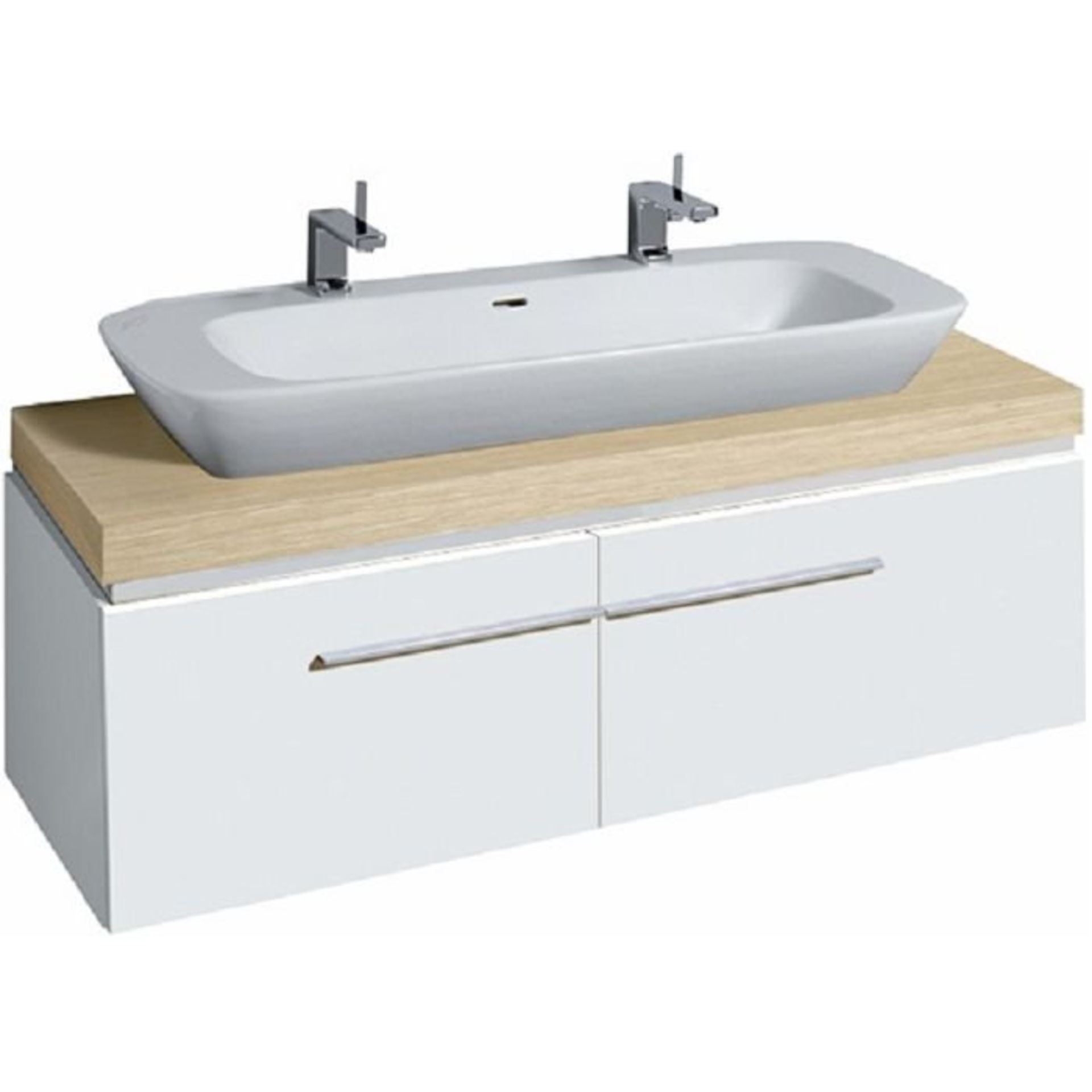 (WS5) Keramag Silk 1400mm White Gloss Wall Hung Vanity Unit. RRP £1,897.99. Comes complete wit... - Image 3 of 3