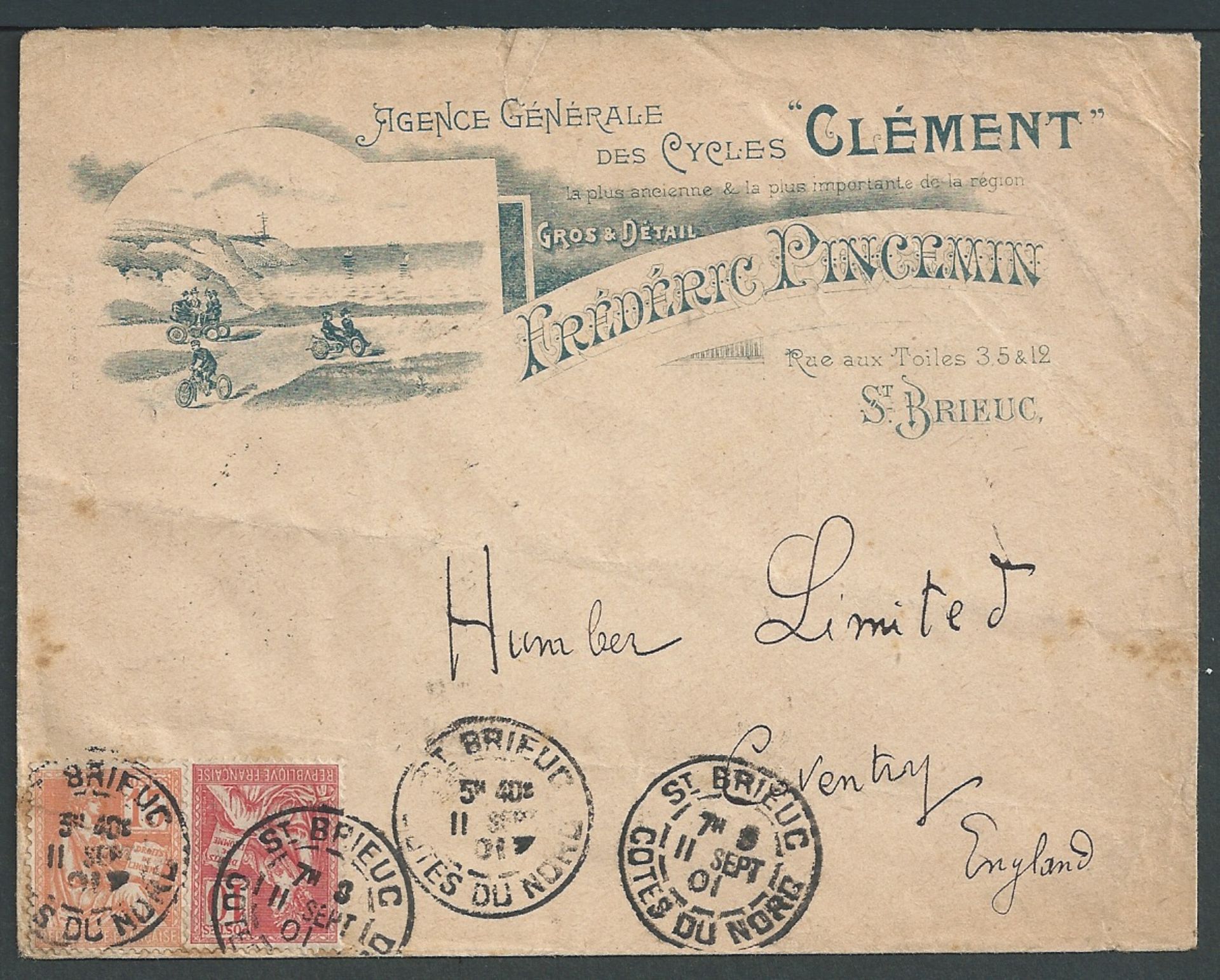France 1900-01 Three differing advertising envelopes - Image 4 of 5