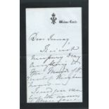 H.M. Queen Victoria Windsor Castle Letter to Dowager Lady Ismania Southampton May 29th 1897