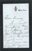 H.M. Queen Victoria Windsor Castle Letter to Dowager Lady Ismania Southampton May 29th 1897