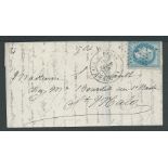 France 1870 (Oct 8) Small entire letter to St Malo franked 20c, flown from Paris