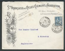 France 1900-01 Three differing advertising envelopes