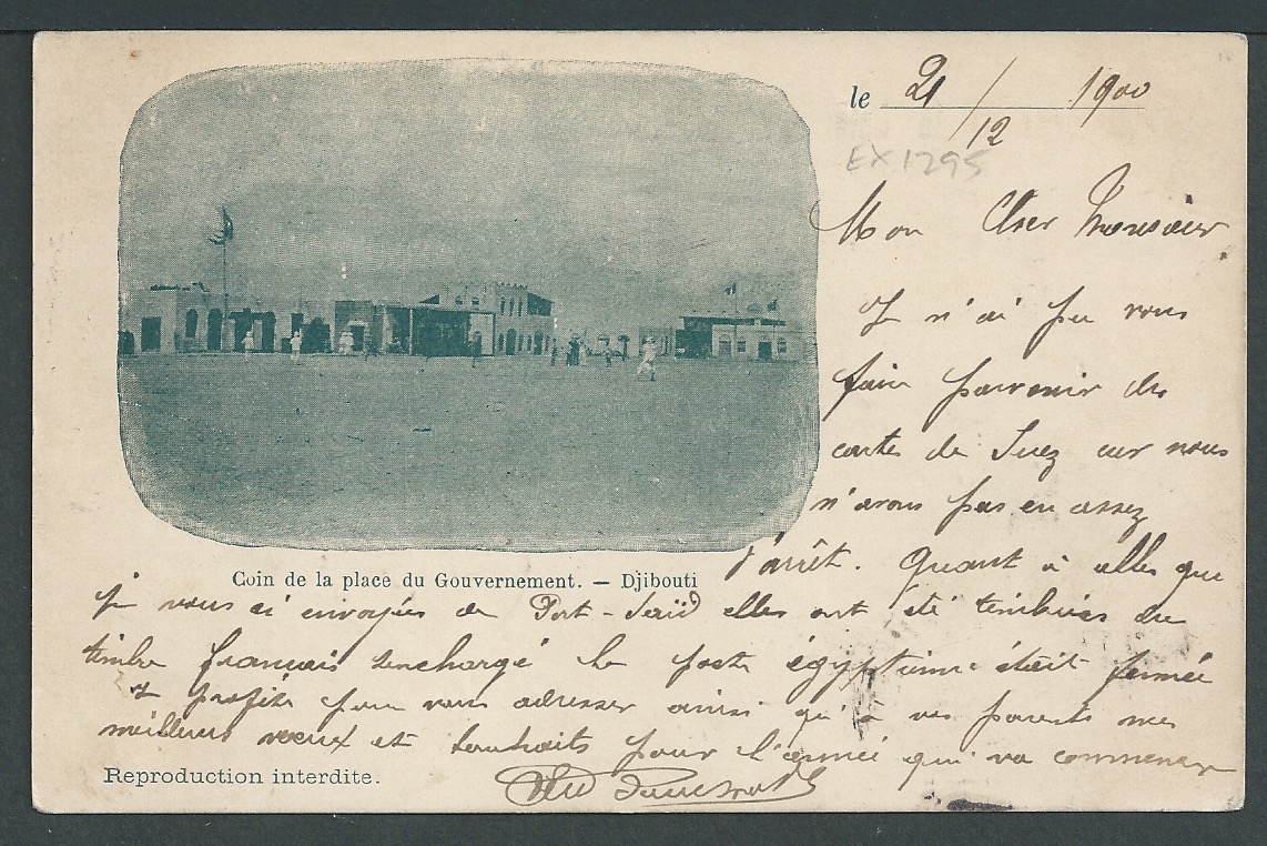 French Somali Coast 1901 (Dec. 21) Picture postcard from Djibouti to Luxembourg - Bild 2 aus 2