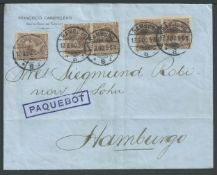 Spain / Germany 1900 Cover (light folds) from Santa Cruz de Teneriffe to Germany