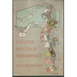 Universal Postal Union 1906 Menu for a dinner held for the delegates of the Sixth U.P.U. Congres...