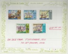 Tristan Da Cunha 1971 Island Families set handstamped "SPECIMEN"