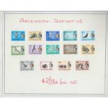 Ascension 1963 Queen Elizabeth II pictorial birds set of 14 values