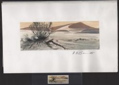 SOUTH WEST AFRICA / NAMIBIA 1977. Namib Desert set: original full colour final artwork for the 10c