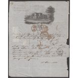 G.B. IRELAND 1853 Entire Letter headed with an attractive engraving of Loretto Abbey at Rathfarnha