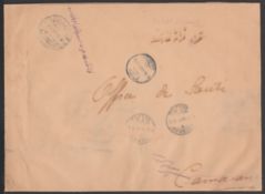 YEMEN 1915. Stampless official cover from the Health Ministry in Hodeida to the Sanitary Office on