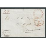 G.B. - Parliamentary 1844 Cover to an Officer in the 79th Highlanders at Gibraltar