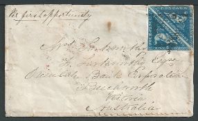 Cape of Good Hope 1860 Cover (part flap missing, faults to right edge) to Beechworth