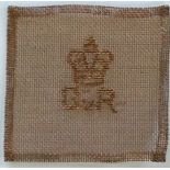 G.B. KING GEORGE V c. 1920 'GvR' over crown watermark bit, mounted on wire mesh. Unusual.