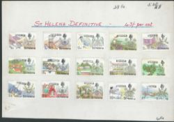 Saint Helena 1968 Queen Elizabeth II pictorial definitive set of 15 values
