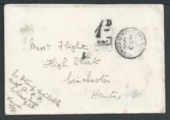 Gold Coast 1900 (Nov 3) Stampless cover to Winchester, Hampshire