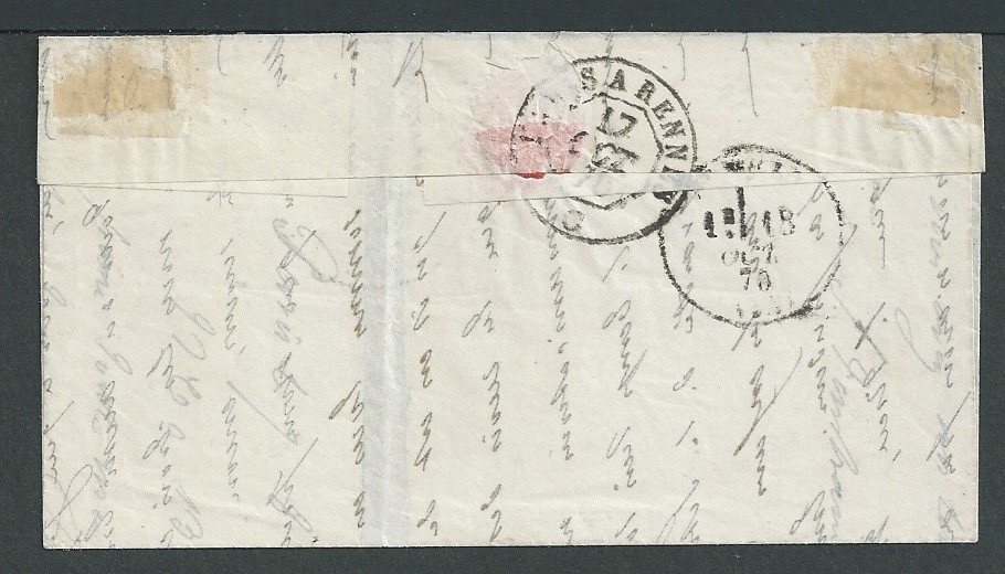 France 1870 (Oct 8) Small entire letter to St Malo franked 20c, flown from Paris - Image 2 of 3