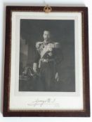 RoyaltyKing George V Signed 'George R.I 1914' presentation photograph by W & D Downey of London. Fr